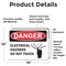Signmission Electrical Hazards Do Not Touch Danger Sign, Vinyl Decal, 14in W x 10in L, 2PK OS-2PACK-DS-D-1014-L-19342 - alternate 2
